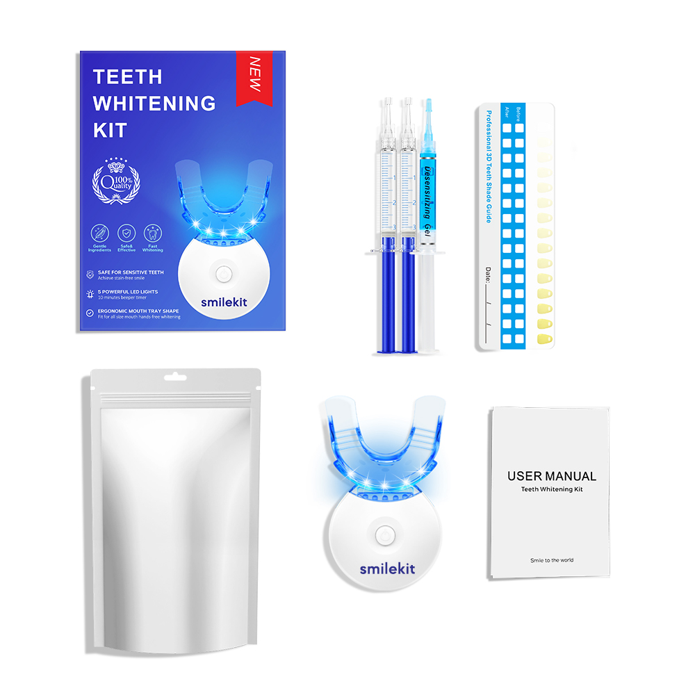 Teeth Whitening Gel For Trays - Teeth Whitening Kit - 5X LED