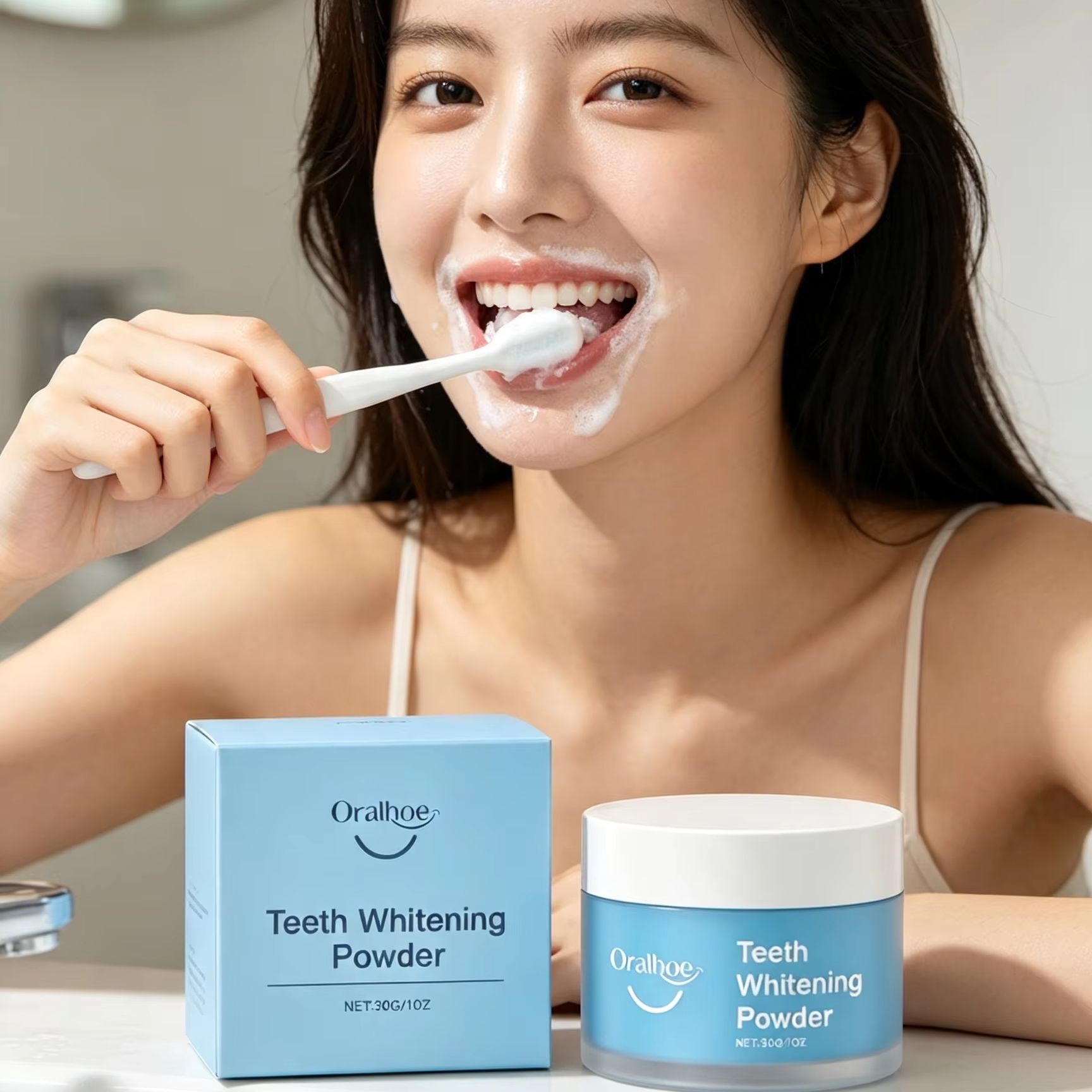 Teeth Whitening Ingredients - Oralhoe Tooth Powder for Brushing Teeth