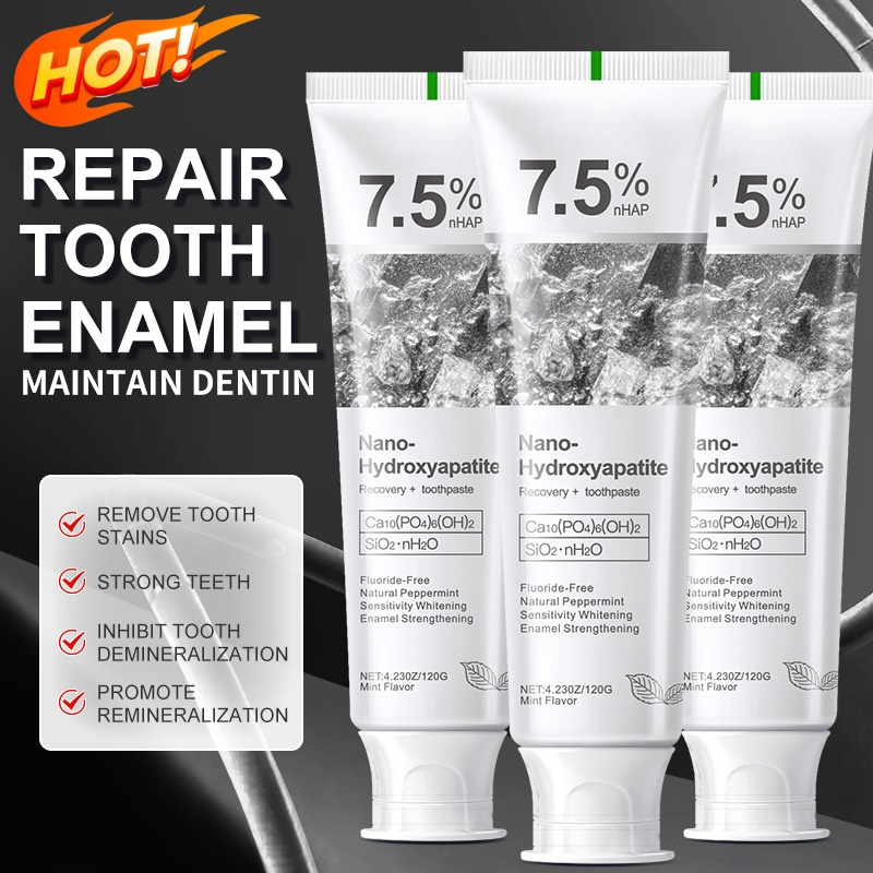 Hydroxyapatite Toothpaste - 7.5% Hydroxyapatite Probiotic Whitening Toothpaste Enamel