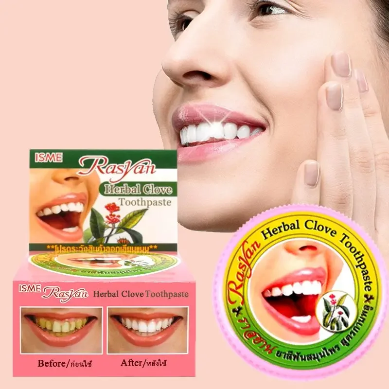 Teeth Whitening Ingredients - Thai Clove/coconut Tooth Powder Rasyan Removal