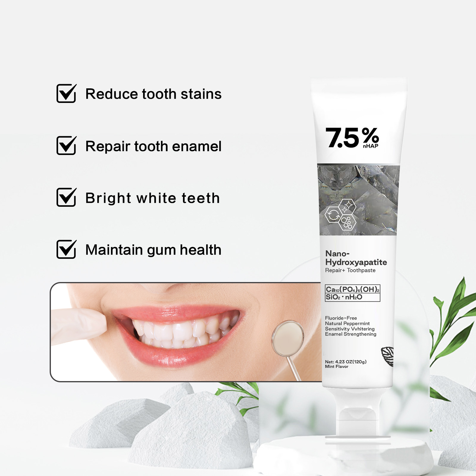 Nano Hydroxyapatite Toothpaste - огляд і ціна Hydroxyapatite Toothpaste