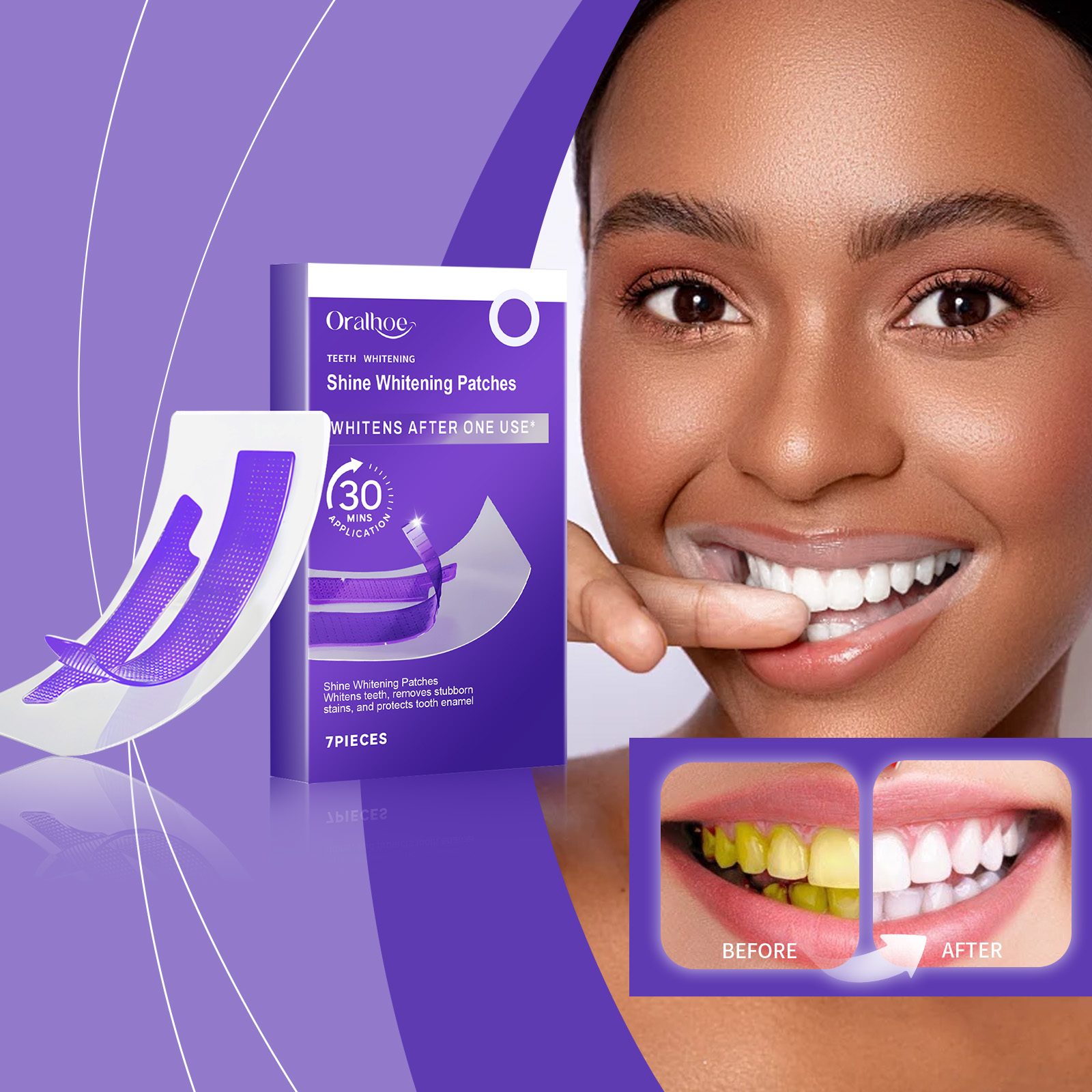 Purple Teeth Whitening Strips  - огляд і ціна Teeth Whitening Strips Crest