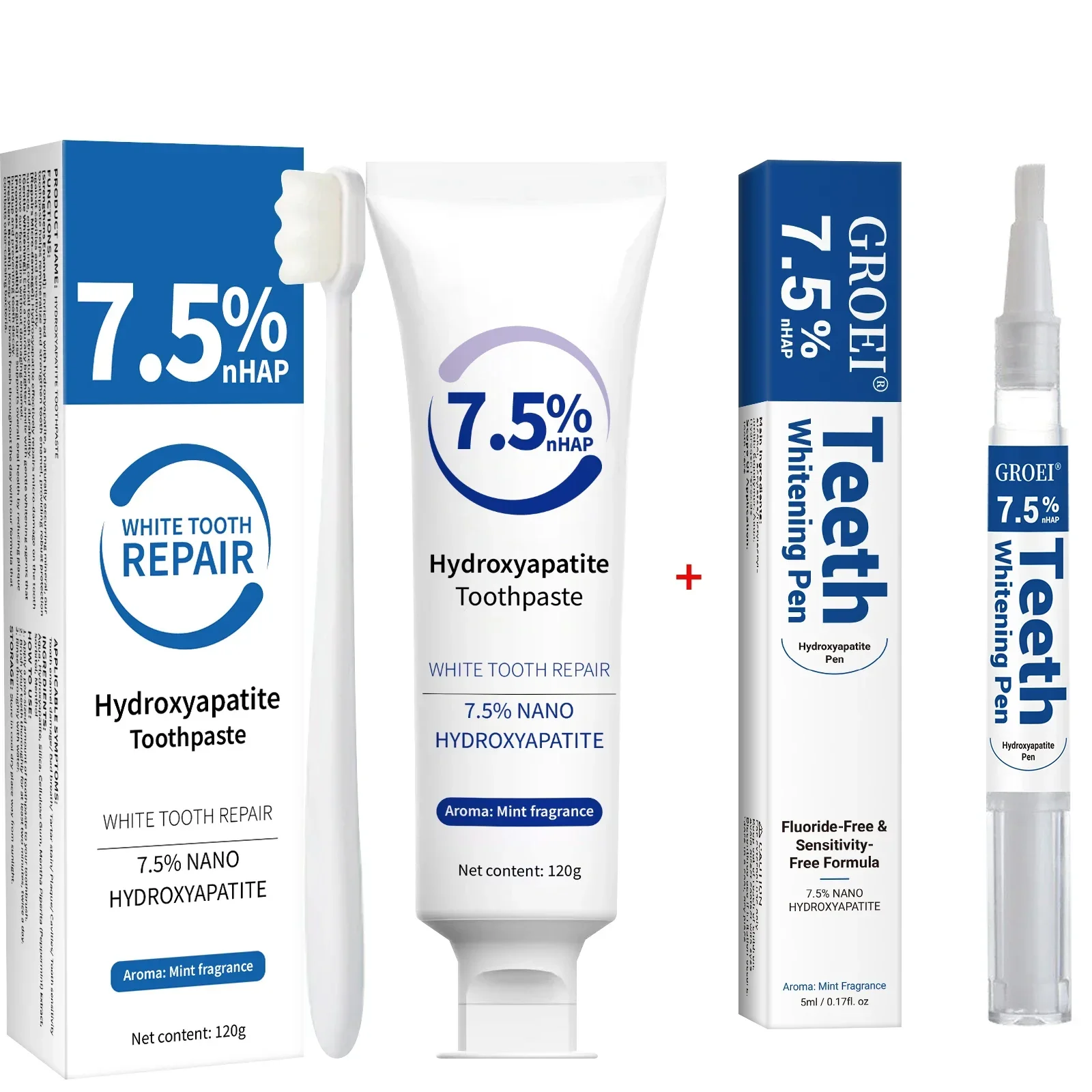 Toothpaste & Whitening Pen Kit - огляд і ціна Hydroxyapatite Toothpaste