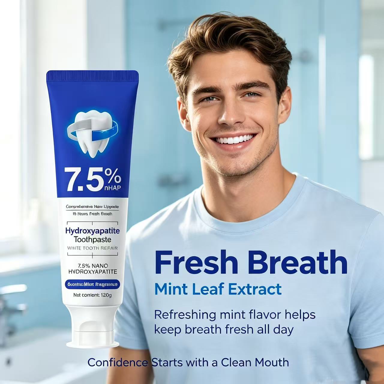 7.5%Nano Hydroxyapatite Toothp - огляд і ціна Hydroxyapatite Toothpaste