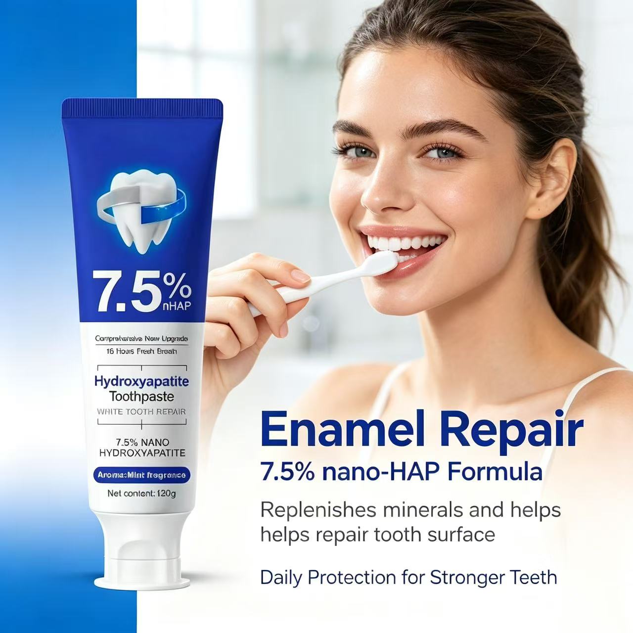 7.5%Nano Hydroxyapatite Toothp - огляд і ціна Hydroxyapatite Toothpaste