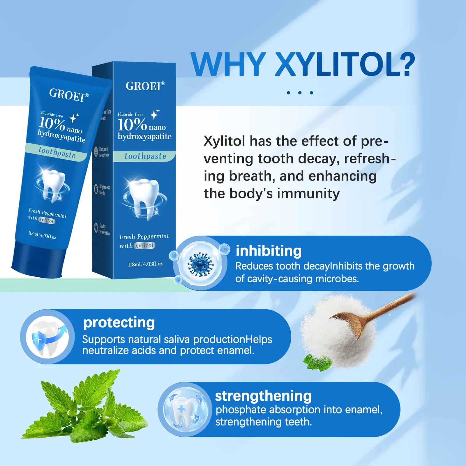 Cavity Prevention Xylitol Toot - огляд і ціна Hydroxyapatite Toothpaste