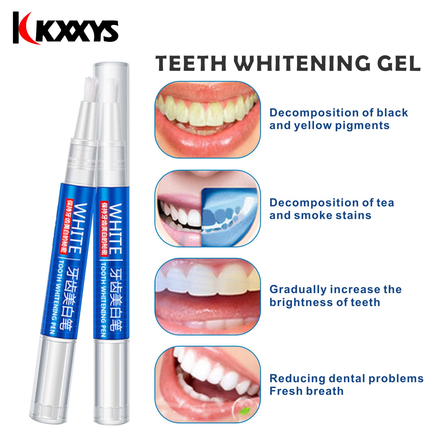 2pcs*3ml Popular White Teeth W - огляд і ціна Teeth Whitening Pen