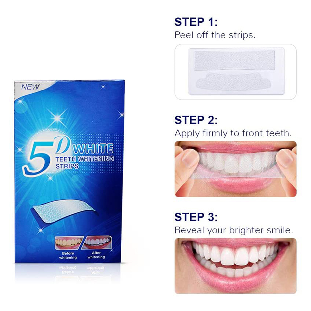 5D White Teeth Whitening Strip - огляд і ціна Teeth Whitening Strips Crest
