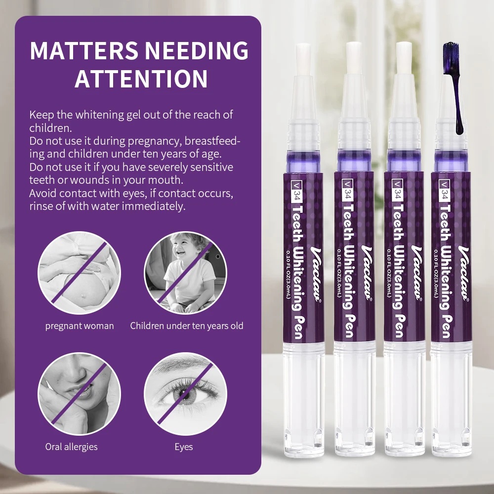 Vaclav V34 Purple teeth whiten - огляд і ціна Teeth Whitening Pen