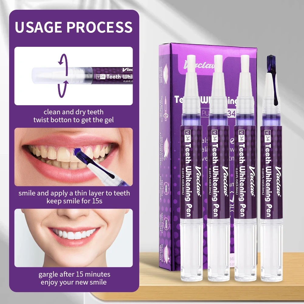 Vaclav V34 Purple teeth whiten - огляд і ціна Teeth Whitening Pen