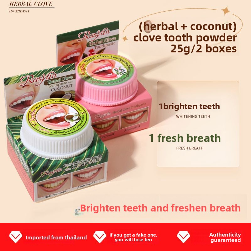 Thai Clove/coconut Tooth Powde - огляд і ціна Teeth Whitening Ingredients